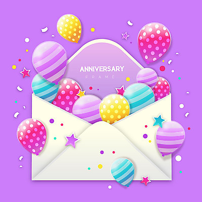 별 일러스트 편지봉투 프레임 이벤트 사람없음 보라색 축하 편지 풍선 프레임일러스트 국내일러스트 AI파일 자연요소 컬러 컨셉 봉투 파일형식 벡터