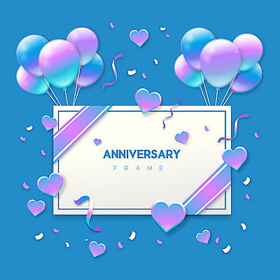 리본 일러스트 프레임 사랑 이벤트 사람없음 파란색 하트 축하 초대장 풍선 프레임일러스트 국내일러스트 AI파일 모양 감정 컬러 컨셉 카드_감사 파일형식 벡터