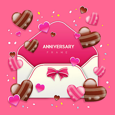 리본 분홍색 일러스트 편지봉투 프레임 사랑 이벤트 사람없음 초콜릿 하트 축하 편지 프레임일러스트 국내일러스트 AI파일 모양 감정 컬러 컨셉 디저트 봉투 파일형식 벡터