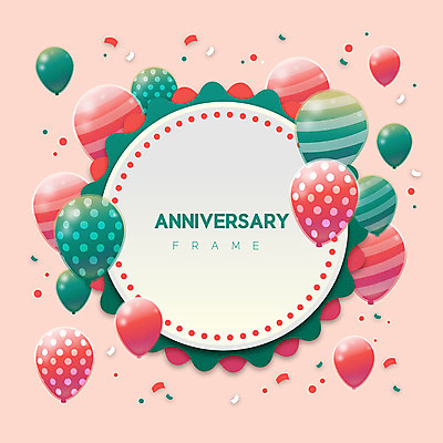 분홍색 일러스트 프레임 이벤트 사람없음 축하 원형 풍선 프레임일러스트 국내일러스트 AI파일 도형 컬러 컨셉 파일형식 벡터