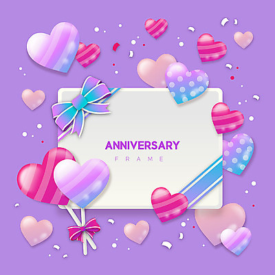 리본 일러스트 프레임 사탕 사랑 이벤트 사람없음 보라색 하트 축하 프레임일러스트 국내일러스트 AI파일 모양 감정 컬러 컨셉 디저트 파일형식 벡터