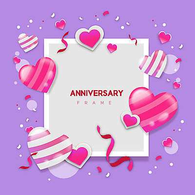 리본 일러스트 프레임 사랑 이벤트 사람없음 보라색 하트 축하 프레임일러스트 국내일러스트 AI파일 모양 감정 컬러 컨셉 파일형식 벡터