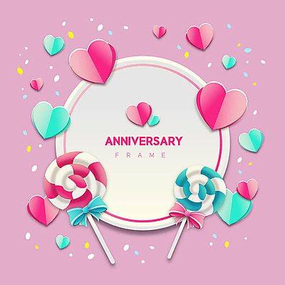 리본 분홍색 일러스트 프레임 사탕 사랑 이벤트 사람없음 하트 축하 꽃가루 프레임일러스트 국내일러스트 AI파일 모양 감정 컬러 컨셉 디저트 가루 파일형식 벡터