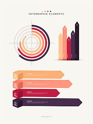 일러스트 비즈니스 그래프 사람없음 그래픽 세트 컬러풀 인포그래픽 원형 심플 엘리먼트 회의자료 국내일러스트 AI파일 도형 컬러 자료 파일형식 벡터