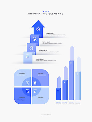 화살표 일러스트 비즈니스 그래프 사람없음 그래픽 파란색 세트 인포그래픽 심플 엘리먼트 회의자료 국내일러스트 AI파일 컬러 자료 파일형식 벡터