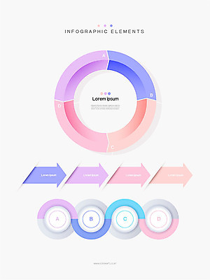 화살표 일러스트 비즈니스 그래프 사람없음 그래픽 세트 컬러풀 인포그래픽 원형 심플 엘리먼트 회의자료 국내일러스트 AI파일 도형 컬러 자료 파일형식 벡터