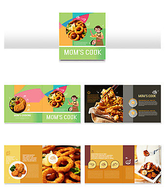 템플릿 여자 남자 ZIP 아들 어린이 음식 리플렛 젓가락 엄마 요리 소년 팜플렛 여러명 성인 초록색 주황색 튀김 고구마맛탕 맛탕 인디자인 INDD 이미지템플릿 컬러 다수 가족 수저 사람 파일형식