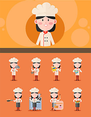 아이콘 직업 여자 빵 주방용품 요리사모자 한명 요리사 프라이팬 가스레인지 조리복 플랫아이콘 반죽기 요리책 얼굴없음 직업아이콘 2D아이콘 AI파일 모자_잡화 1 음식 생활용품 유니폼 사람 책 가전제품 레인지 파일형식 벡터