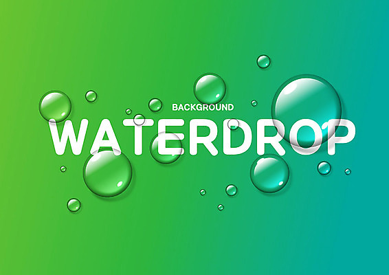 영어 백그라운드 패턴 일러스트 타이포그라피 사람없음 초록색 물 물방울 액체 이슬 그라데이션 국내일러스트 AI파일 자연요소 문자 컬러 무늬 파일형식 벡터