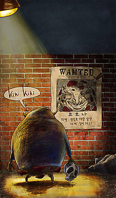 PSD 일러스트 벽돌 해골 사람없음 바이러스 질병 공격 감기 학대 사회이슈 공포 감염 전염 전파 쓰레기봉투 몬스터 인플루엔자 현상수배 코로나바이러스 팬데믹 델타변이바이러스 국내일러스트 컨셉 의학 모션 봉투 뼈 수배 파일형식