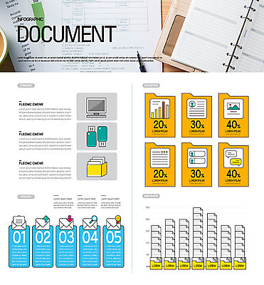 일러스트 비즈니스 통계 그래프 사람없음 컴퓨터 볼펜 다이어리 인포그래픽 USB 문서 파일 정리 국내일러스트 AI파일 전자제품 펜 사무용품 파일형식 벡터