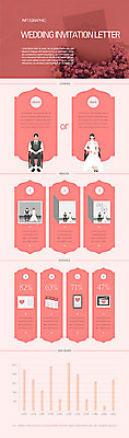 여자 남자 신부 분홍색 신랑 결혼 일러스트 통계 그래프 두명 인포그래픽 청첩장 국내일러스트 AI파일 컬러 카드_감사 사람 이벤트 파일형식 벡터