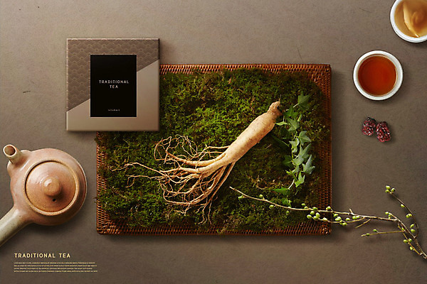 PSD 편집이미지 백그라운드 따뜻함 사람없음 갈색 나뭇가지 고급 인삼 차 전통차 찻주전자 대추 패키지 카피스페이스 인삼차 이미지편집 나무 음료 컬러 컨셉 주전자 차_음료 공백 삼 파일형식