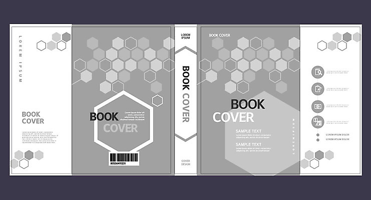 템플릿 표지디자인 북디자인 출판디자인 교육 표지 북커버 사람없음 책 회색 육각형 벌집문양 에듀 에듀케이션 스쿨팩 책날개 표지샘플 이미지템플릿 AI파일 도형 문양 컬러 파일형식 벡터