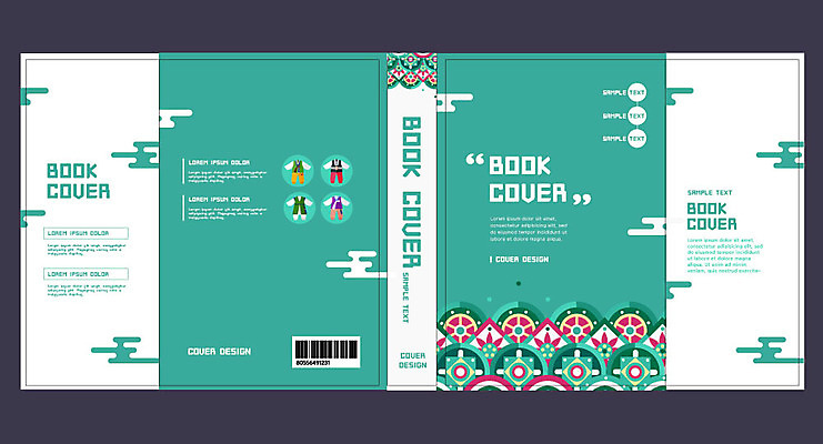 템플릿 표지디자인 북디자인 출판디자인 교육 표지 패턴 북커버 사람없음 책 초록색 전통문양 구름문양 에듀 에듀케이션 스쿨팩 책날개 표지샘플 이미지템플릿 AI파일 전통 문양 컬러 무늬 파일형식 벡터 구름_자연