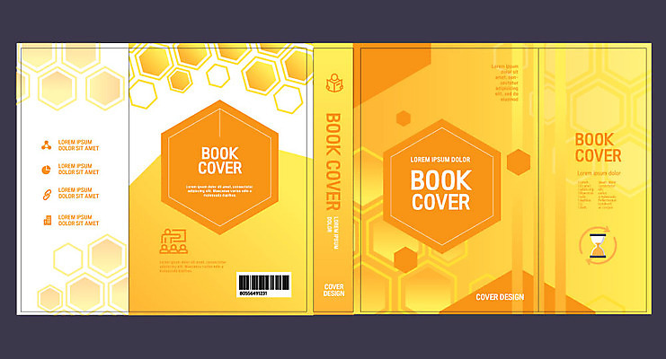 템플릿 표지디자인 북디자인 출판디자인 교육 표지 패턴 북커버 사람없음 책 주황색 육각형 벌집 벌집문양 에듀 에듀케이션 스쿨팩 책날개 표지샘플 이미지템플릿 AI파일 도형 문양 컬러 무늬 파일형식 벡터
