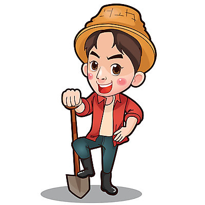 전신 모자 남자 일러스트 직업캐릭터 장화 한명 들기 사람 성인 농부 삽 성인남자한명만 농부캐릭터 일러캐릭터 AI파일 직업 캐릭터 1 잡화 신발 모션 남자한명만 성인남자만 파일형식 벡터