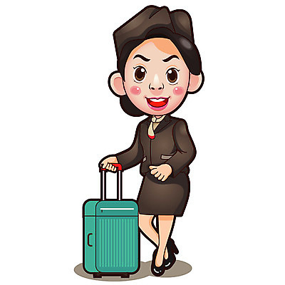 전신 여자 유니폼 일러스트 직업캐릭터 한명 들기 사람 성인 캐리어 승무원 성인여자한명만 일러캐릭터 AI파일 직업 캐릭터 1 옷 모션 여행가방 여자한명만 성인여자만 파일형식 벡터