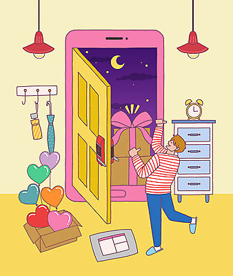 전신 PSD 남자 리본 일러스트 우산 밤하늘 조명 한명 스마트폰 상자 문 달 하트 택배 서랍장 풍선 택배상자 남자한명만 국내일러스트 자연요소 모양 1 가구 하늘 사람 핸드폰 스마트기기 운송업 야간 남자만 파일형식