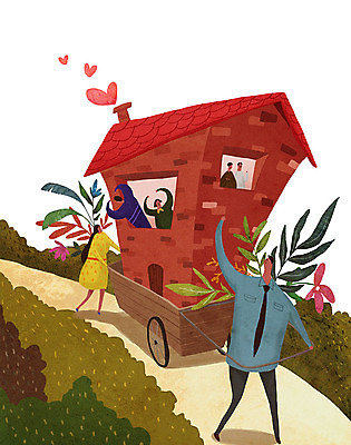 전신 PSD 식물 여자 할아버지 노년 남자 꽃 행복 할머니 어린이 일러스트 가족 부동산 주택 사랑 사람 여러명 성인 부모 수레 자녀 하트 풀 이사 국내일러스트 모양 감정 다수 관계 건물 카트 재산 파일형식