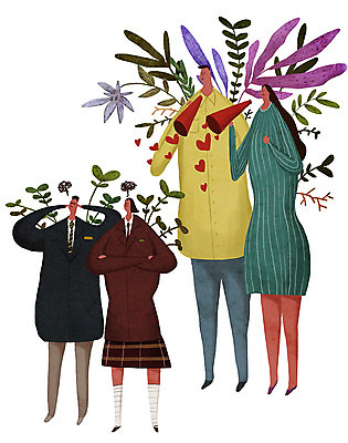 전신 PSD 식물 학생 여자 남자 꽃 행복 교복 일러스트 가족 청소년 사랑 사람 여러명 성인 부모 확성기 자녀 하트 풀 귀막기 잔소리 사춘기 국내일러스트 모양 옷 감정 다수 관계 손짓 파일형식