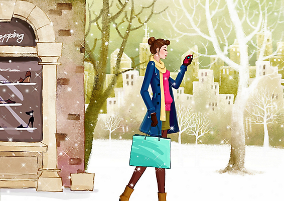 전신 PSD 나무 라이프스타일 계절 여자 장갑 백그라운드 크리스마스 겨울 일러스트 페인터 부츠 한명 서기 사람 풍경 빌딩 성인 야외 라이프 생활 스마트폰 쇼핑 쇼핑백 상점 설원 목도리 눈 여자만 여자한명만 성인여자만 성인만 겨울배경 국내일러스트 자연요소 식물 1 잡화 기념일 신발 가방 모션 페인팅 날씨 눈_날씨 건물 핸드폰 스마트기기 파일형식