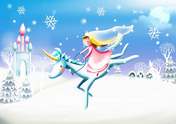 PSD 나무 식물 계절 기념일 종교 크리스마스 겨울 일러스트 상상 페인터 조류 날씨 주택 뿔 한명 야외 궁전 눈 눈송이 얼음공주 유니콘 가상인물 국내일러스트 자연요소 동물 1 고건축 페인팅 눈_날씨 사람 이벤트 건물 공주님 파일형식