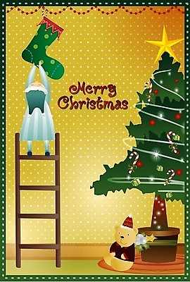 EPS 템플릿 계절 여자 기념일 어린이 크리스마스장식 크리스마스 겨울 카드템플릿 사다리 크리스마스용품 양말 크리스마스카드 실내 사람 소녀 장식 크리스마스트리 곰인형 오브젝트 팬시 여자만 어린이만 소녀만 이미지템플릿 카드프레임 인형 카드_감사 프레임 이벤트 내부 도구 용품 파일형식 벡터