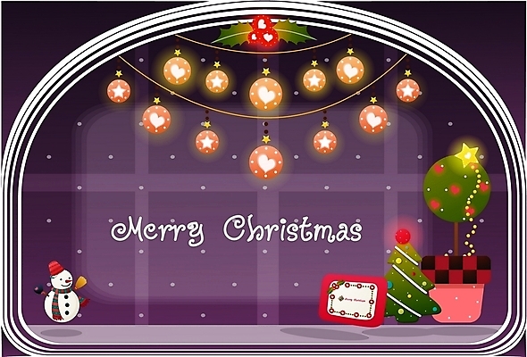 EPS 템플릿 계절 기념일 화분 크리스마스장식 크리스마스 겨울 카드템플릿 눈사람 크리스마스용품 조명 크리스마스카드 사람없음 빛 인테리어 크리스마스트리 오브젝트 팬시 이미지템플릿 카드프레임 디자인 카드_감사 프레임 이벤트 용품 파일형식 벡터