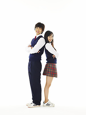 포토 JPG 스튜디오촬영 전신 학생 커플 여학생 여자 교육 남자 교복 남학생 포즈 청소년 고등학생 사랑 누끼 사람 두명 10대 친구 스쿨라이프 우정 한국인 십대만 국내포토 라이프스타일 옷 감정 학교 관계 실내 동양인 파일형식