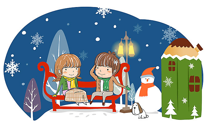 EPS 나무 커플 사계절 계절 공공시설 여자 어린이교육 교육 남자 어린이 겨울 가로등 벤치 일러스트 자연 눈사람 놀이 방학 주택 대화 사람 소녀 소년 야외 두명 개 강아지 야간 겨울방학 어린이만 국내일러스트 자연요소 식물 의자 포유류 관계 휴가 말하기 건물 반려동물 시설 생태계 파일형식 벡터