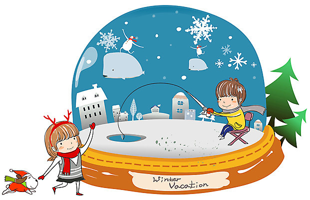 EPS 나무 사계절 계절 여자 어린이교육 교육 남자 어린이 겨울 일러스트 자연 눈사람 놀이 낚시 방학 주택 사람 소녀 소년 두명 마을 개 강아지 고래 겨울방학 어린이만 국내일러스트 식물 포유류 레저 휴가 건물 반려동물 수중동물 생태계 파일형식 벡터