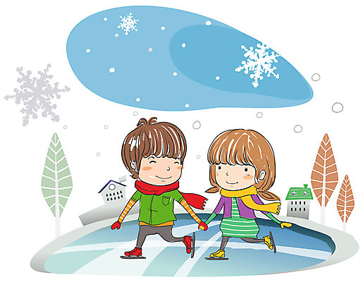 EPS 나무 사계절 계절 여자 어린이교육 교육 남자 어린이 겨울 일러스트 자연 놀이 방학 주택 눈꽃 사람 소녀 소년 야외 두명 스케이트 눈송이 스케이트장 겨울방학 어린이만 국내일러스트 식물 스포츠용품 스포츠시설 휴가 눈_날씨 건물 생태계 파일형식 벡터
