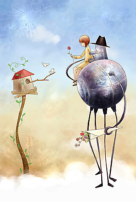 PSD 여자 꽃 초등학생 어린이 꽃다발 일러스트 상상 페인터 조류 동화 수채화 한명 사람 소녀 이벤트 판타지 로봇 수제그림 여자만 여자한명만 어린이만 소녀만 소녀한명만 국내일러스트 식물 동물 1 학생 페인팅 파일형식