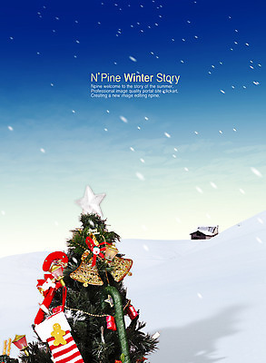 PSD 편집 편집이미지 크리스마스장식 크리스마스 설경 하늘 크리스마스용품 주택 풍경 초원 사람없음 장식 크리스마스트리 눈 오브젝트 합성 이미지편집 자연요소 기념일 겨울 날씨 건물 용품 파일형식