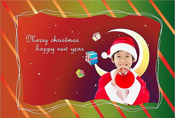 PSD 템플릿 기념일 남자 초등학생 어린이 크리스마스 겨울 카드템플릿 산타옷 크리스마스카드 선물 한명 사람 풍경 소년 상반신 선물상자 산타클로스 확성기 달 눈 합성 남자만 남자한명만 어린이만 소년만 소년한명만 이미지템플릿 카드프레임 자연요소 1 학생 옷 계절 날씨 카드_감사 프레임 이벤트 상자 파일형식