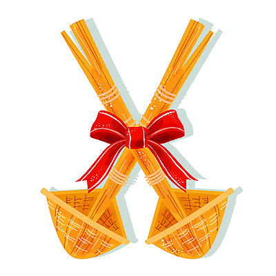 EPS 아이콘 명절 리본 생활용품 주방용품 새해 큐티아이콘 요리 사람없음 장식 복조리 소프트아이콘 복조리개 2D아이콘 전통 기념일 전통소품 오브젝트 파일형식 벡터