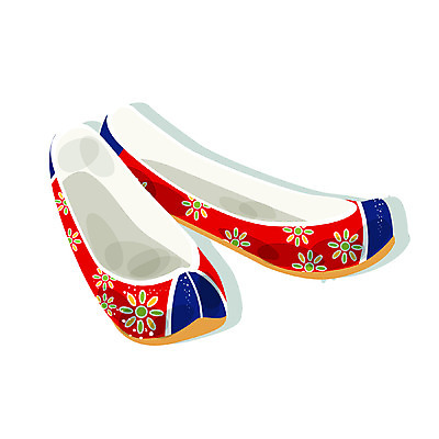 EPS 아이콘 전통 잡화 신발 새해 큐티아이콘 사람없음 고무신 꽃신 소프트아이콘 2D아이콘 전통소품 파일형식 벡터