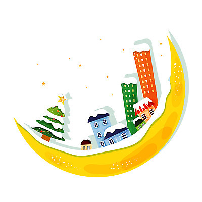 EPS 나무 아이콘 기념일 별 크리스마스장식 크리스마스 크리스마스용품 큐티아이콘 주택 사람없음 건물 크리스마스트리 마을 달 초승달 오브젝트 소프트아이콘 2D아이콘 자연요소 식물 건축물 이벤트 용품 파일형식 벡터