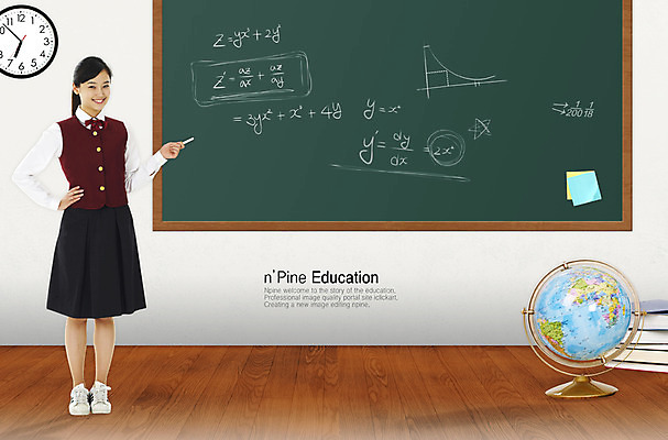 PSD 편집 편집이미지 여학생 여자 교육 시계 청소년 고등학생 한명 사람 10대 책 지구본 칠판 메모지 수학 분필 합성 공식 수학공식 여자만 여자한명만 십대만 십대여자만 십대여자한명만 이미지편집 1 학생 교과목 사무용품 초크 파일형식