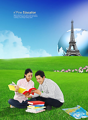 PSD 편집 편집이미지 학생 여자 교육 남자 꽃 대학생 세계지도 하늘 사람 잔디 두명 책 지구본 에펠탑 코스모스 대학교 합성 이미지편집 식물 지도 학교 세계 파리 랜드마크 파일형식