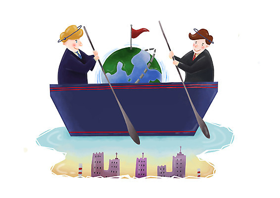 PSD 남자 지구 일러스트 비즈니스 협력 항해 사람 빌딩 상반신 두명 건물 세계 글로벌 글로벌비즈니스 깃발 도움 직장인 비즈니스맨 목표 동료 노 노젓기 파트너십 선박 남자만 국내일러스트 직업 건축물 컨셉 수상교통 배_교통 관계 모션 파일형식