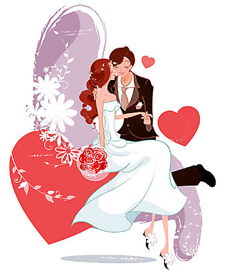 EPS 커플 드레스 여자 남자 행복 신부 웨딩드레스 신랑 결혼 일러스트 사랑 사람 정장 턱시도 두명 눈감음 하트 즐거움 국내일러스트 모양 옷 감정 관계 모션 이벤트 파일형식 벡터