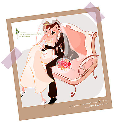 EPS 커플 드레스 여자 남자 행복 신부 부케 웨딩드레스 신랑 결혼 의자 일러스트 포옹 사랑 사람 앉기 정장 턱시도 두명 소파 사진촬영 촬영 추억 기념사진 국내일러스트 옷 감정 꽃다발 가구 컨셉 관계 안기 모션 이벤트 파일형식 벡터