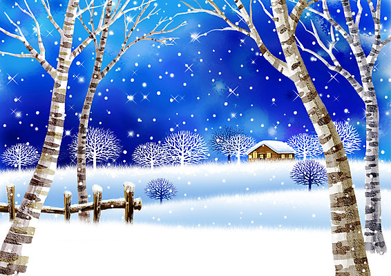 PSD 나무 식물 사계절 계절 백그라운드 설경 겨울 일러스트 자연 페인터 수채화 주택 풍경 사람없음 야외 울타리 설원 눈 야간 저녁 수제그림 심야 눈내림 겨울배경 국내일러스트 자연요소 페인팅 날씨 눈_날씨 건물 담장 생태계 파일형식