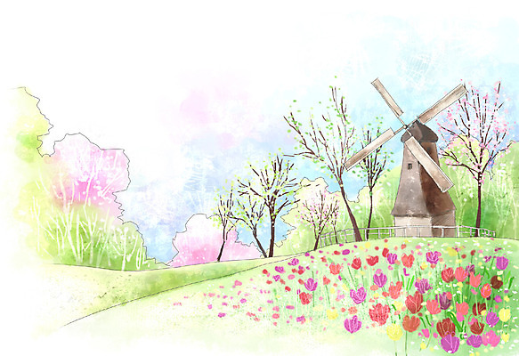 주간 PSD 나무 식물 구름 시설물 사계절 계절 공공시설 현대건축 건축 꽃 백그라운드 꽃밭 일러스트 자연 페인터 하늘 수채화 풍경 초원 사람없음 야외 봄풍경 봄 풍차 숲 언덕 풍력발전소 수제그림 봄배경 국내일러스트 자연요소 건축물 페인팅 발전소 풍력에너지 시설 생태계 파일형식