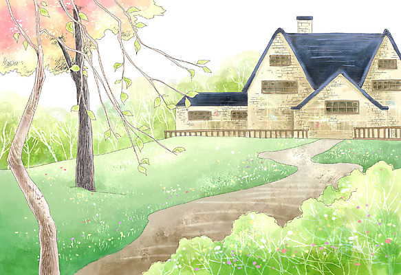 주간 PSD 나무 식물 사계절 계절 꽃 길 백그라운드 일러스트 자연 페인터 수채화 주택 풍경 잔디 사람없음 야외 울타리 정원 봄풍경 봄 숲 오솔길 수제그림 봄배경 국내일러스트 자연요소 페인팅 건물 담장 생태계 파일형식