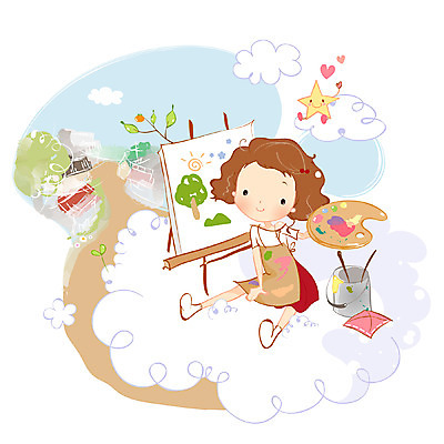 EPS 구름 여자 어린이교육 교육 별 길 초등학생 어린이 백그라운드 일러스트 상상 미술 한명 사람 소녀 판타지 새싹 마을 앞치마 물감 붓 그리기 팔레트 물통 이젤 그림 캔버스 도화지 걸레 여자만 여자한명만 어린이만 소녀만 소녀한명만 국내일러스트 자연요소 식물 1 학생 종이 모션 문화예술 미술도구 청소도구 파일형식 벡터