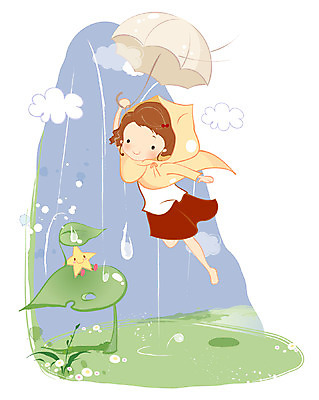 EPS 구름 여자 어린이교육 교육 꽃 별 초등학생 어린이 잎 일러스트 우산 상상 한명 사람 소녀 판타지 비행 풀 비 빗방울 우비 빗물 여자만 여자한명만 어린이만 소녀만 소녀한명만 국내일러스트 자연요소 식물 1 학생 옷 날씨 비_날씨 파일형식 벡터