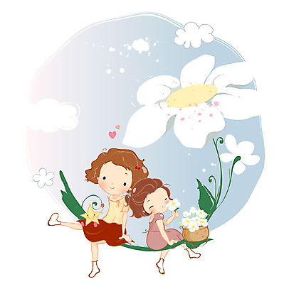 EPS 구름 여자 어린이교육 교육 꽃 별 어린이 일러스트 상상 하늘 동화 사람 소녀 두명 판타지 바구니 하트 비행 꽃바구니 향기 여자만 어린이만 소녀만 국내일러스트 자연요소 모양 식물 냄새 파일형식 벡터